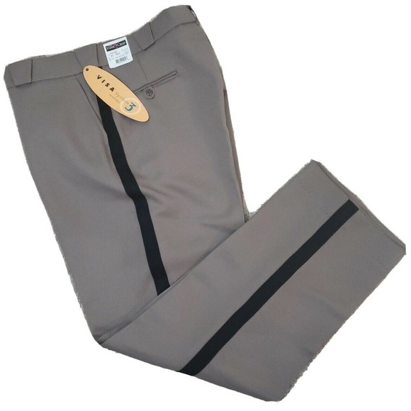 Flying Cross Brown Army Black Stripe Pants Men's 40"×33" Reg. Stain Release NWT. - Picture 1 of 12